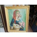Средна картина масло на платно Испания, чудна рамка - 3646 - KA30